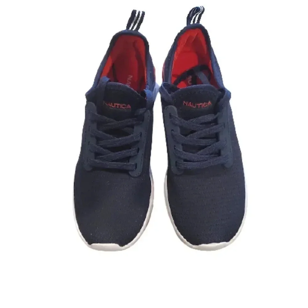Nautica boys Blue Lace Up Pull On Comfort Sneaker Size 3